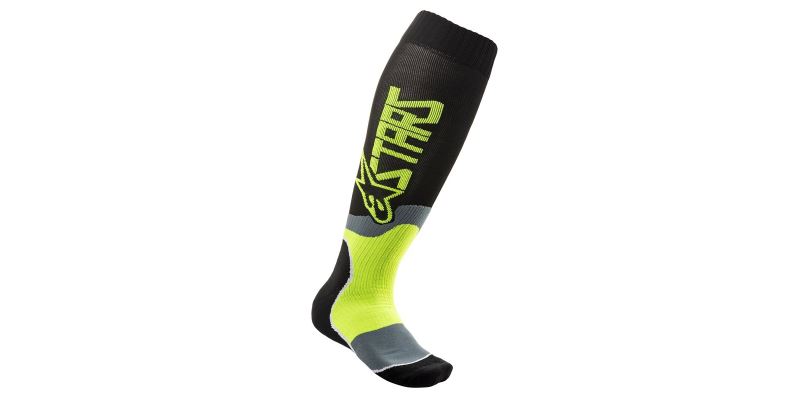ponožky MX PLUS-2 2022, ALPINESTARS (černá/yellow fluo)