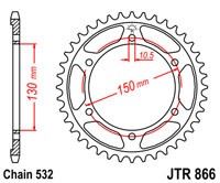 Řetězová rozeta JT JTR 866-39 39 zubů, 532