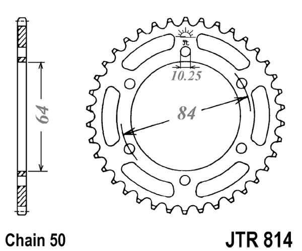Řetězová rozeta JT JTR 814-42 42 zubů, 530