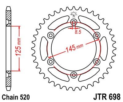 Řetězová rozeta JT JTR 698-41 41 zubů, 520
