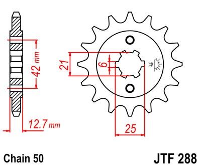 Řetězové kolečko JT JTF 288-16 16 zubů, 530