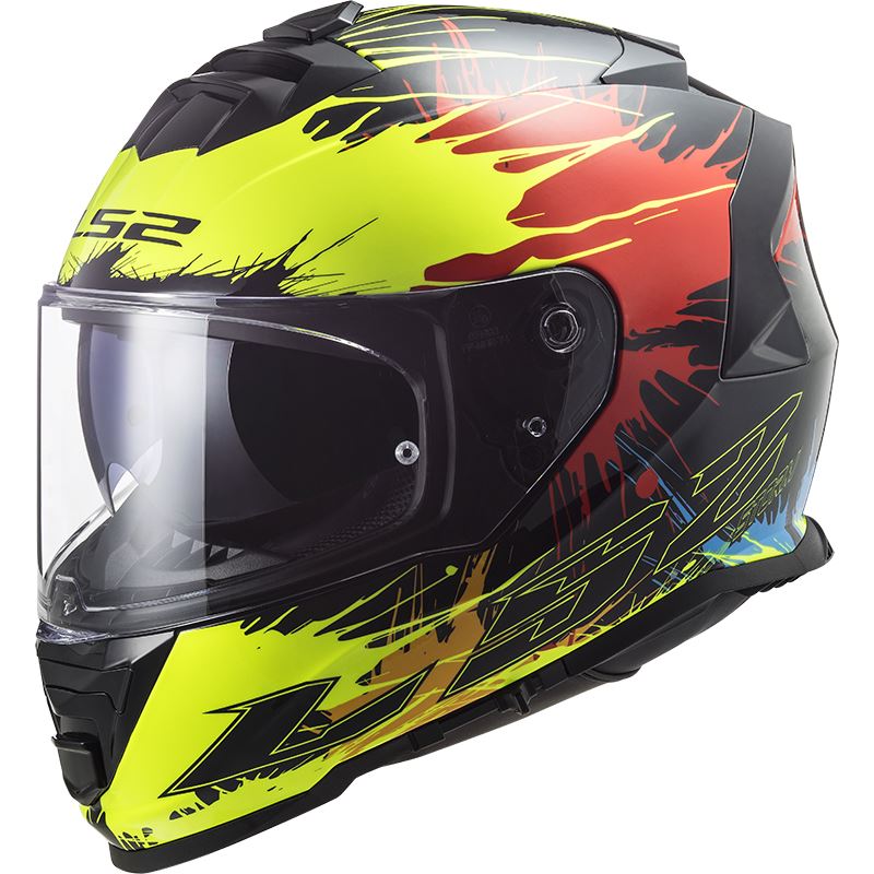 Integrální helma LS2 FF800 STORM DROP BLACK YELLOW RED