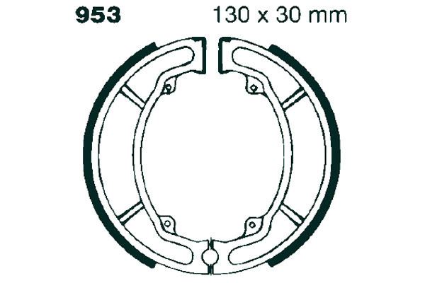 Sada brzdových čelistí EBC 953