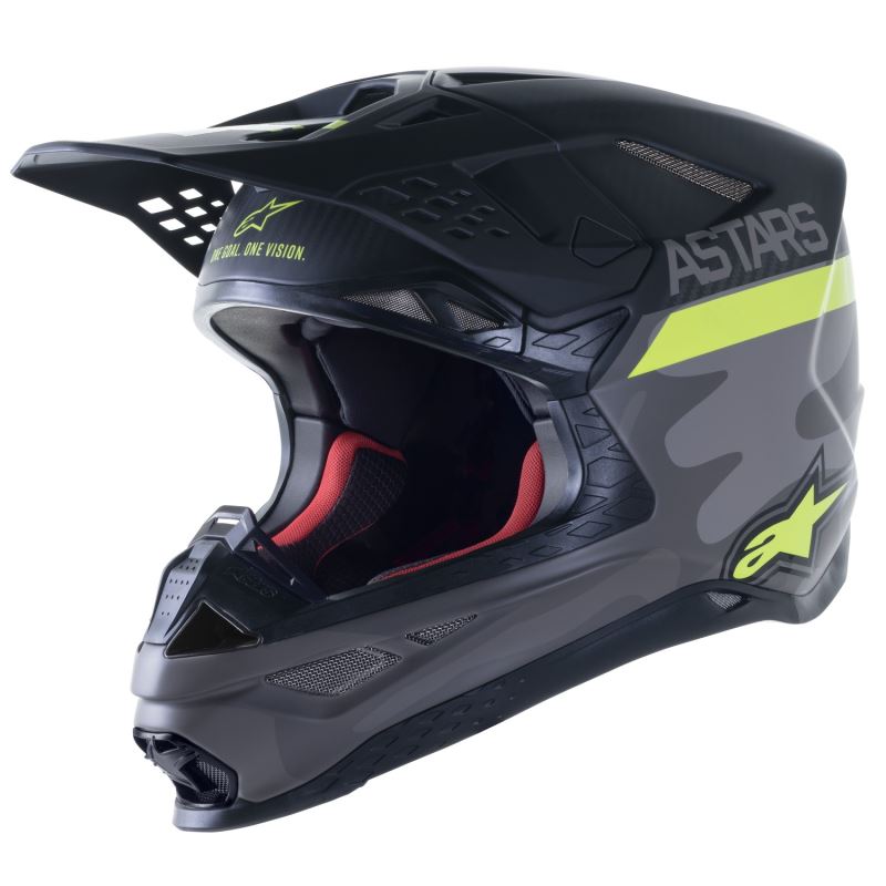 Přilba SUPERTECH S-M10 2021 limitovaná edice AMS, ALPINESTARS (šedá/bílá/žlutá fluo/černá)