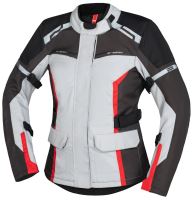 Dámská textilní bunda iXS Evans-ST 2.0 Light Grey / Grey / Red