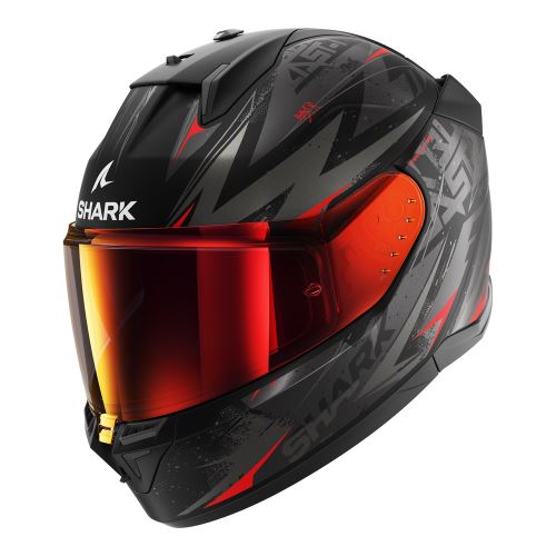 Integrální helma SHARK D-SKWAL 3 BLAST-R Black / Antracit / Red (matná)