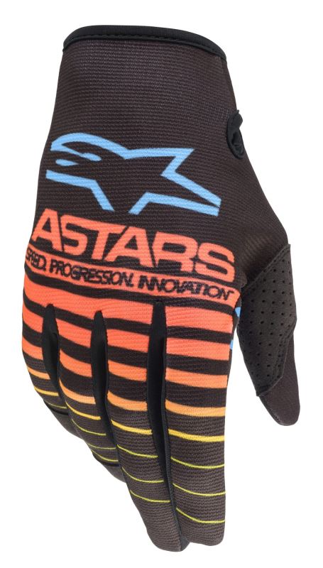 rukavice RADAR 2022, ALPINESTARS (černá/žlutá fluo/korálová)