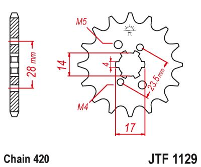 Řetězové kolečko JT JTF 1129-12 12 zubů, 420