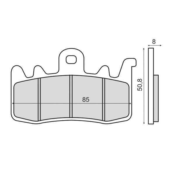 Brzdové destičky RMS 225103193 sintered