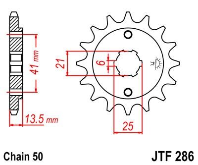 Řetězové kolečko JT JTF 286-14 14 zubů, 530