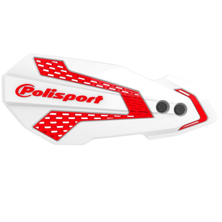 Chrániče páček POLISPORT MX FLOW 8308200043 s montážní sadou white/red CR04