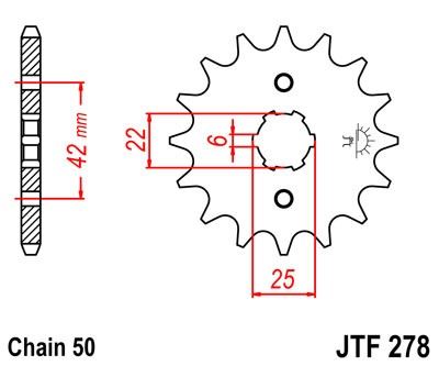 Řetězové kolečko JT JTF 278-18 18 zubů, 530