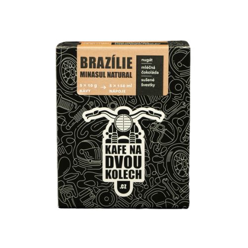 Káva pro motorkáře Brazílie Minasual Natural drip bagy (balení 5 ks)