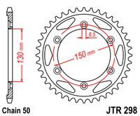 Řetězová rozeta JT JTR 298-40 40 zubů, 530