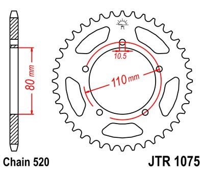 Řetězová rozeta JT JTR 1075-39 39 zubů, 520