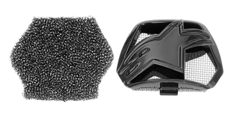kryt bradové ventilace pro přilby SUPERTECH S-M10 a S-M8, ALPINESTARS (černá, vč. uhlíkového filtru)