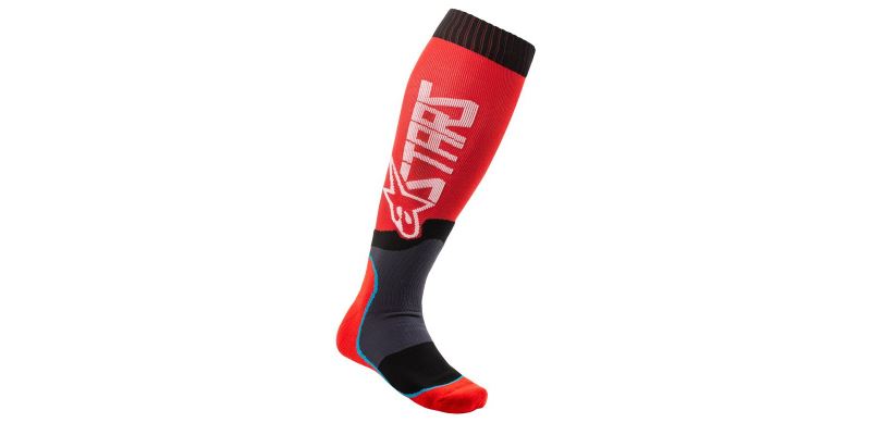 ponožky MX PLUS-2 2022, ALPINESTARS (červená/bílá)