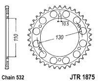 Řetězová rozeta JT JTR 1875-48 48 zubů, 532