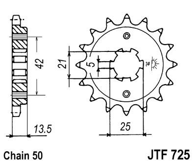 Řetězové kolečko JT JTF 725-15 15 zubů, 530