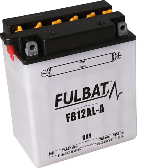 Konvenční motocyklová baterie FULBAT FB12AL-A (YB12AL-A) Včetně balení kyseliny