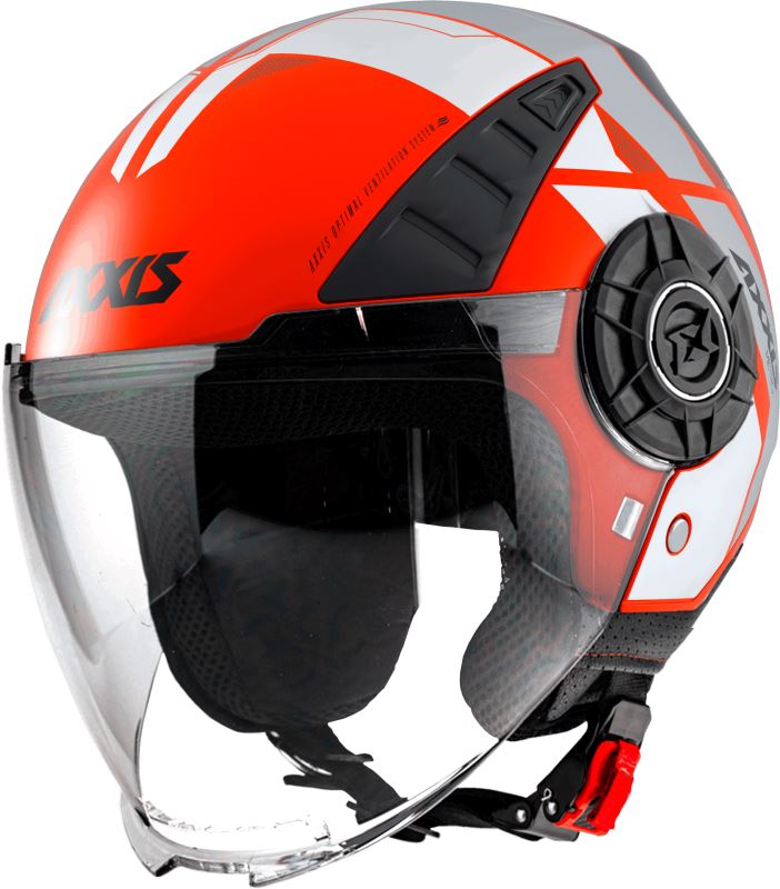 Otevřená helma AXXIS Metro ABS Cool C5 Matt Fluor Red