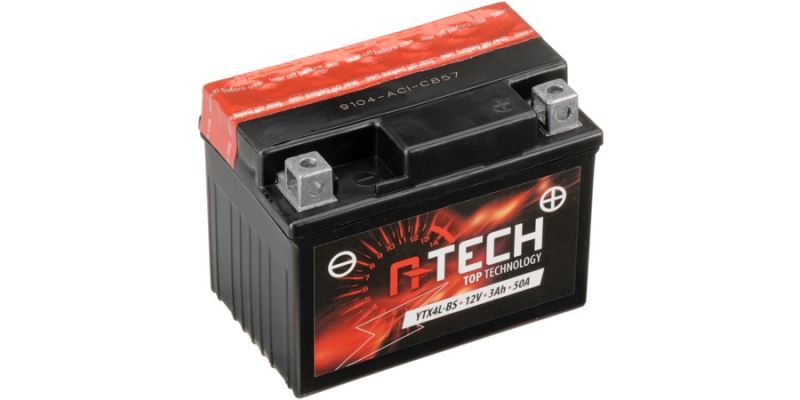 baterie 12V, YTX4L-BS/YTZ5S-BS, 4,2Ah, 50A, bezúdržbová MF AGM 113x70x85, FULBAT (vč. balení elektrolytu)