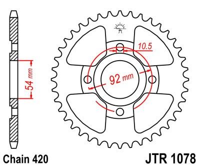 Řetězová rozeta JT JTR 1078-60 60 zubů, 420