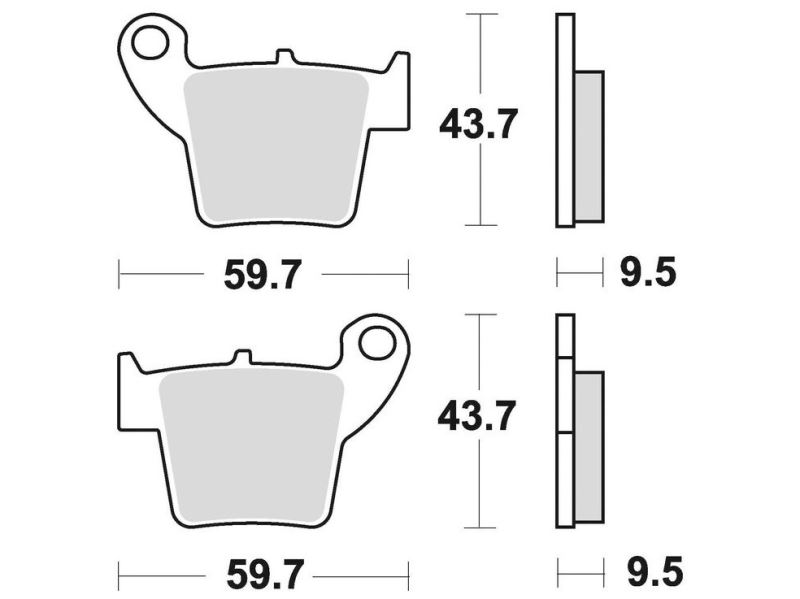 brzdové destičky, BRAKING (semi-metalická směs SM1) 2 ks v balení