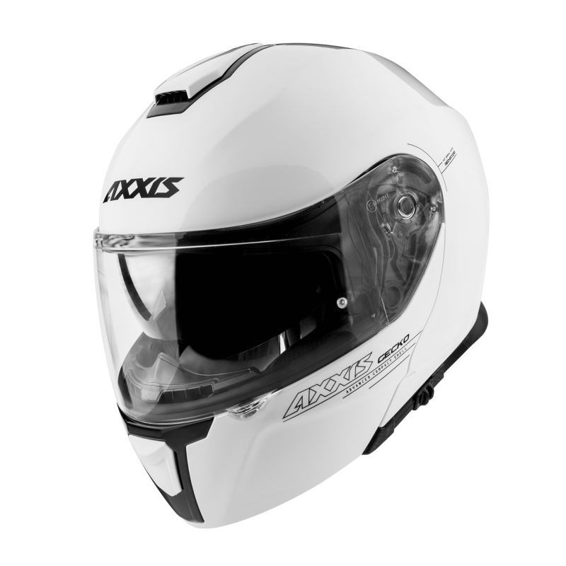 Výklopná helma AXXIS Gecko SV ABS Solid Gloss White