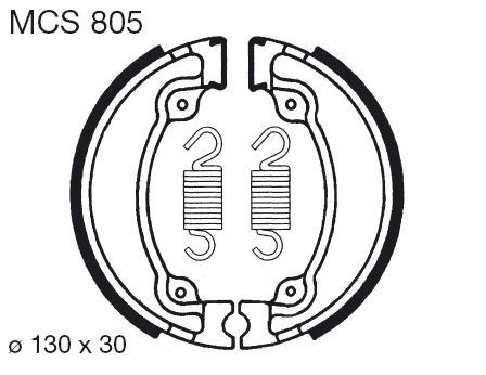 Brzdové čelisti LUCAS MCS 805