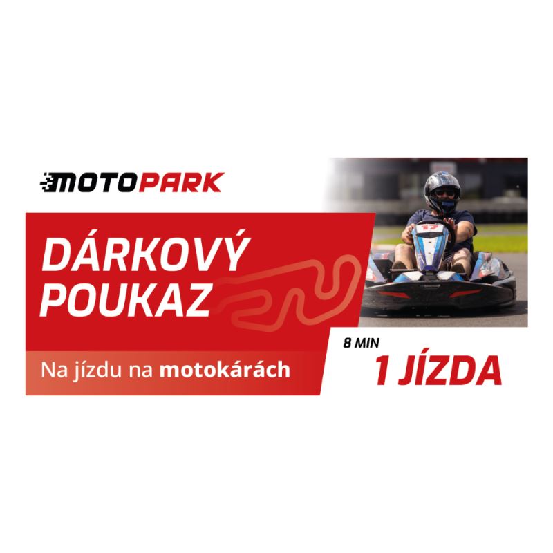 Dárkový poukaz MOTOPARK na 1 jízdu v motokáře (8 minut)