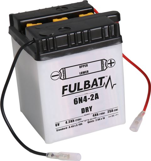Konvenční motocyklová baterie FULBAT 6N4-2A Včetně balení kyseliny