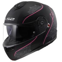 Výklopná helma LS2 FF908 STROBE II LUX M.BLACK PINK-06 S
