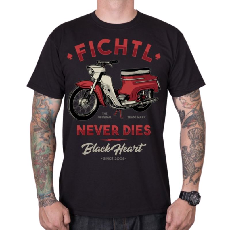 Motorkářské tričko BLACK HEART Fichtl