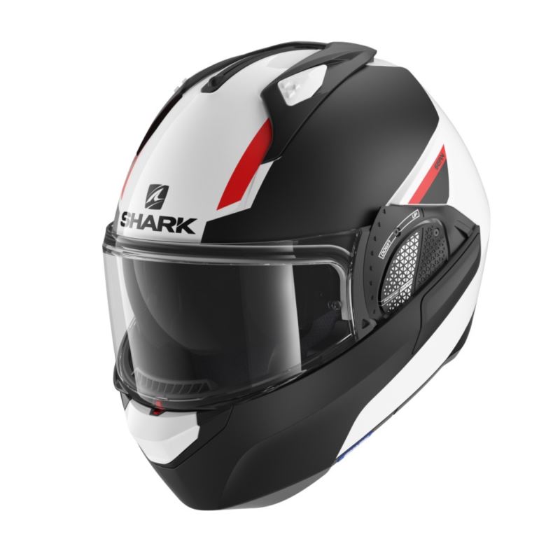 Překlápěcí helma SHARK EVO-GT SEAN White / Black / Red
