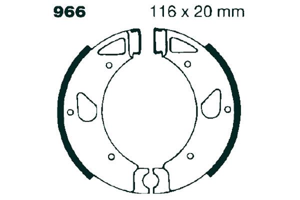 Sada brzdových čelistí EBC 966