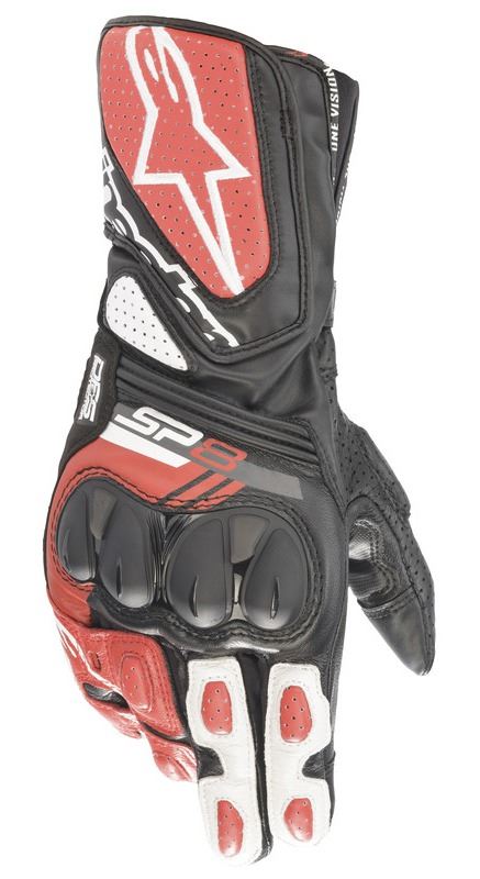 rukavice SP-8 2022, ALPINESTARS (černá/bílá/červená)