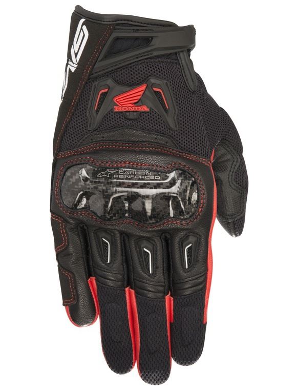 rukavice SMX-2 AIR CARBON HONDA kolekce 2022, ALPINESTARS (černá/červená)