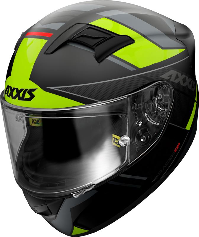 Integrální helma AXXIS GP RACER SV FIBER TECH matná fluo žlutá XS