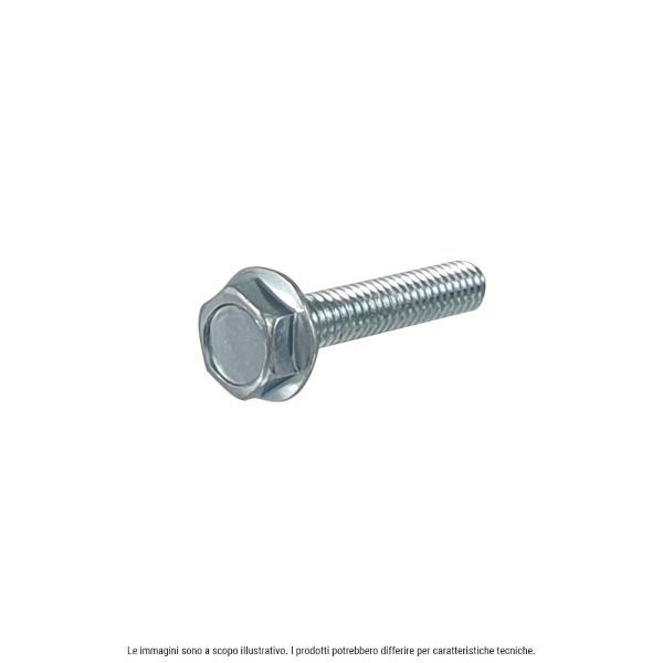 Galvanized hexagonal head screw RMS 121859182 with flange M6X16