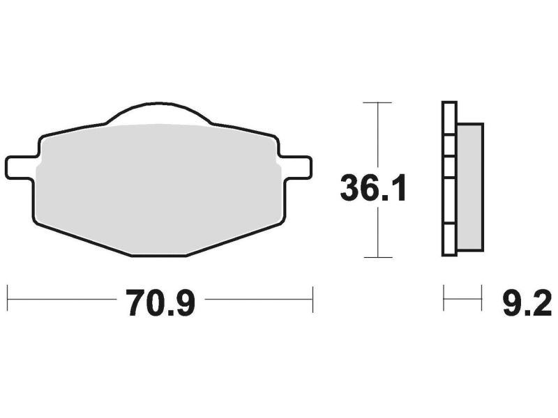 brzdové destičky, BRAKING (semi-metalická směs SM1) 2 ks v balení