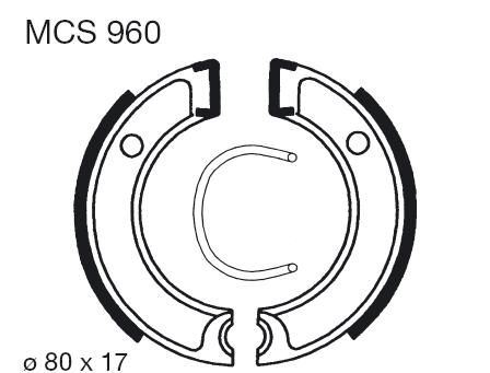 Brzdové čelisti LUCAS MCS 960