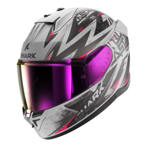 Integrální helma SHARK D-SKWAL 3 BLAST-R White / Antracit / Pink (matná)