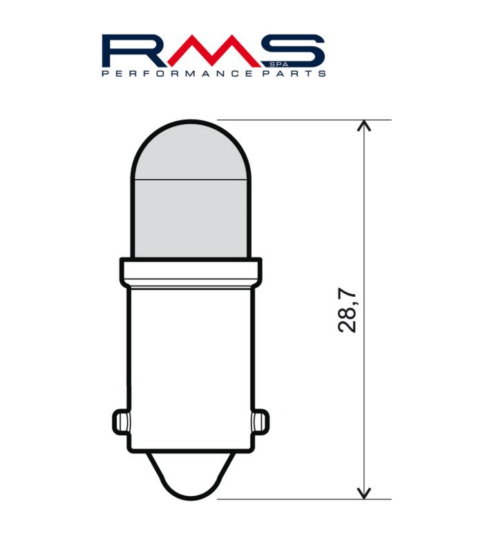 Žárovka RMS 246510555 Led 12V, BA9S bílá (2ks)